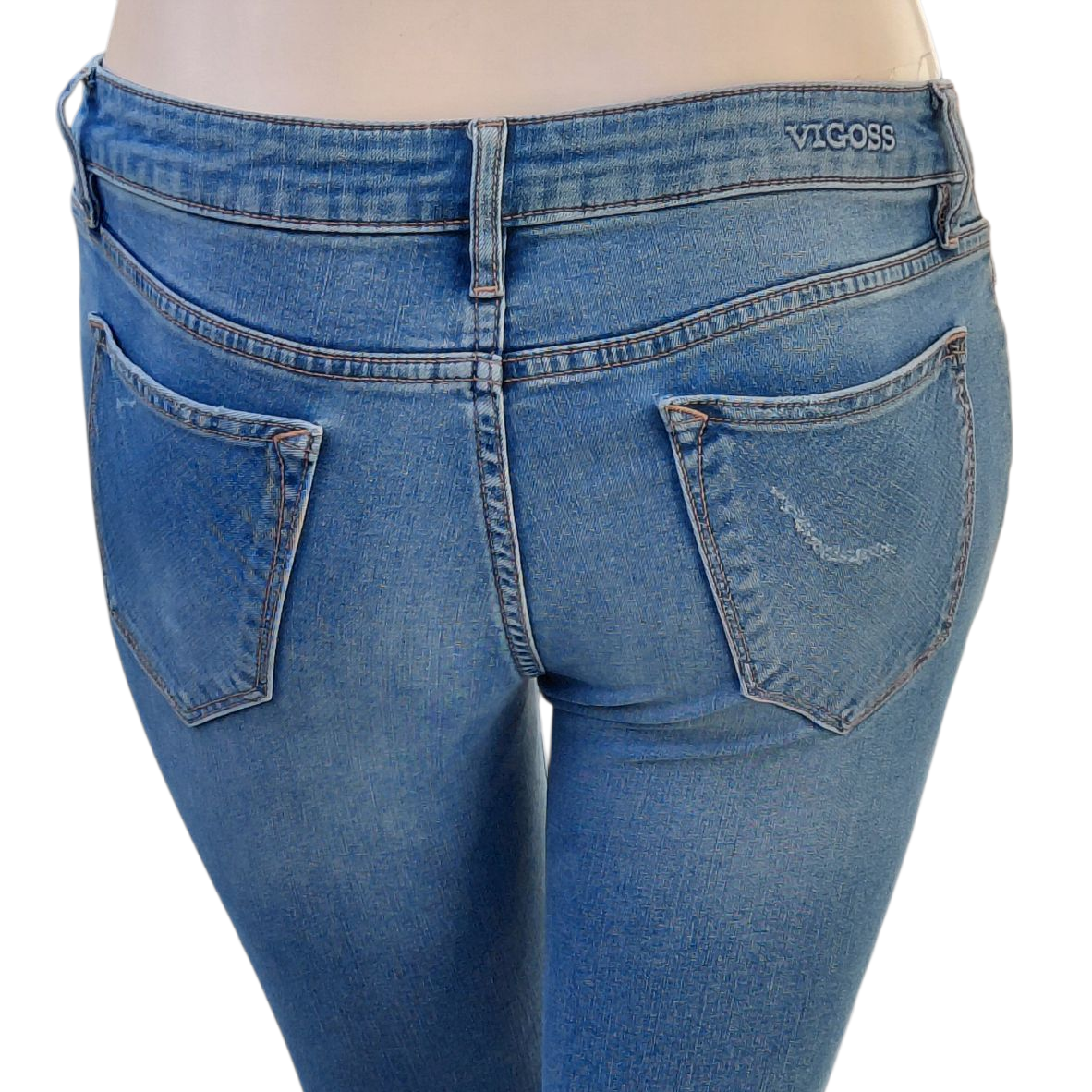 90015...Preowned Vigoss Thompson Tomboy Straight Leg Jeans Size 29, 8" Rise