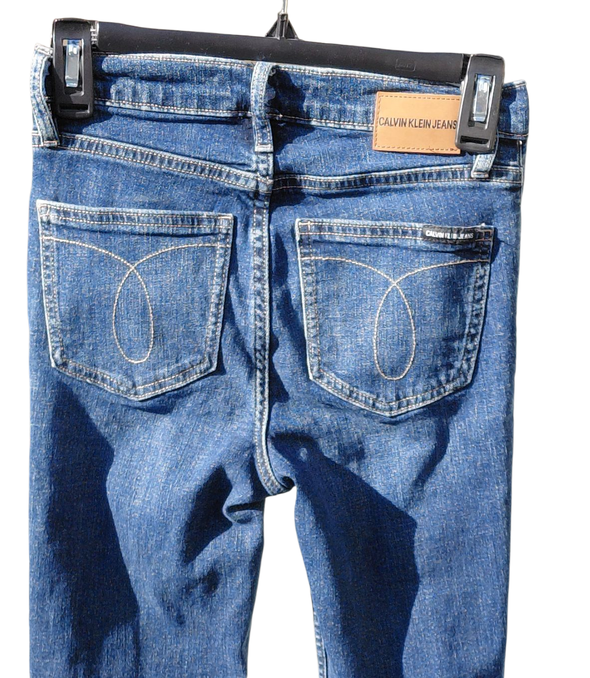 9332....Preowned Calvin Klein Straight Leg Jeans Size 24, 30" Inseam 9" Rise