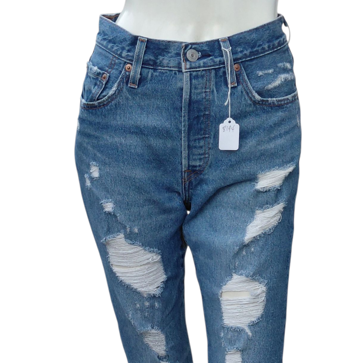 8194....Preowned Levi's 501 Straight Leg Jeans W25 L26