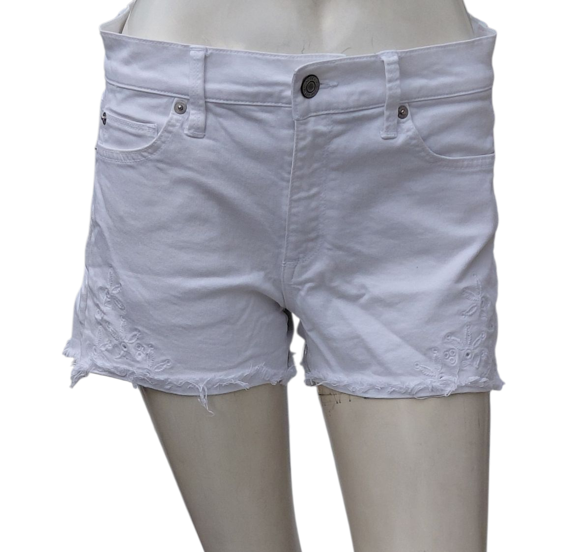 8242.....Preowned Women's Gap 1969 White Denim Shorts Size 27r