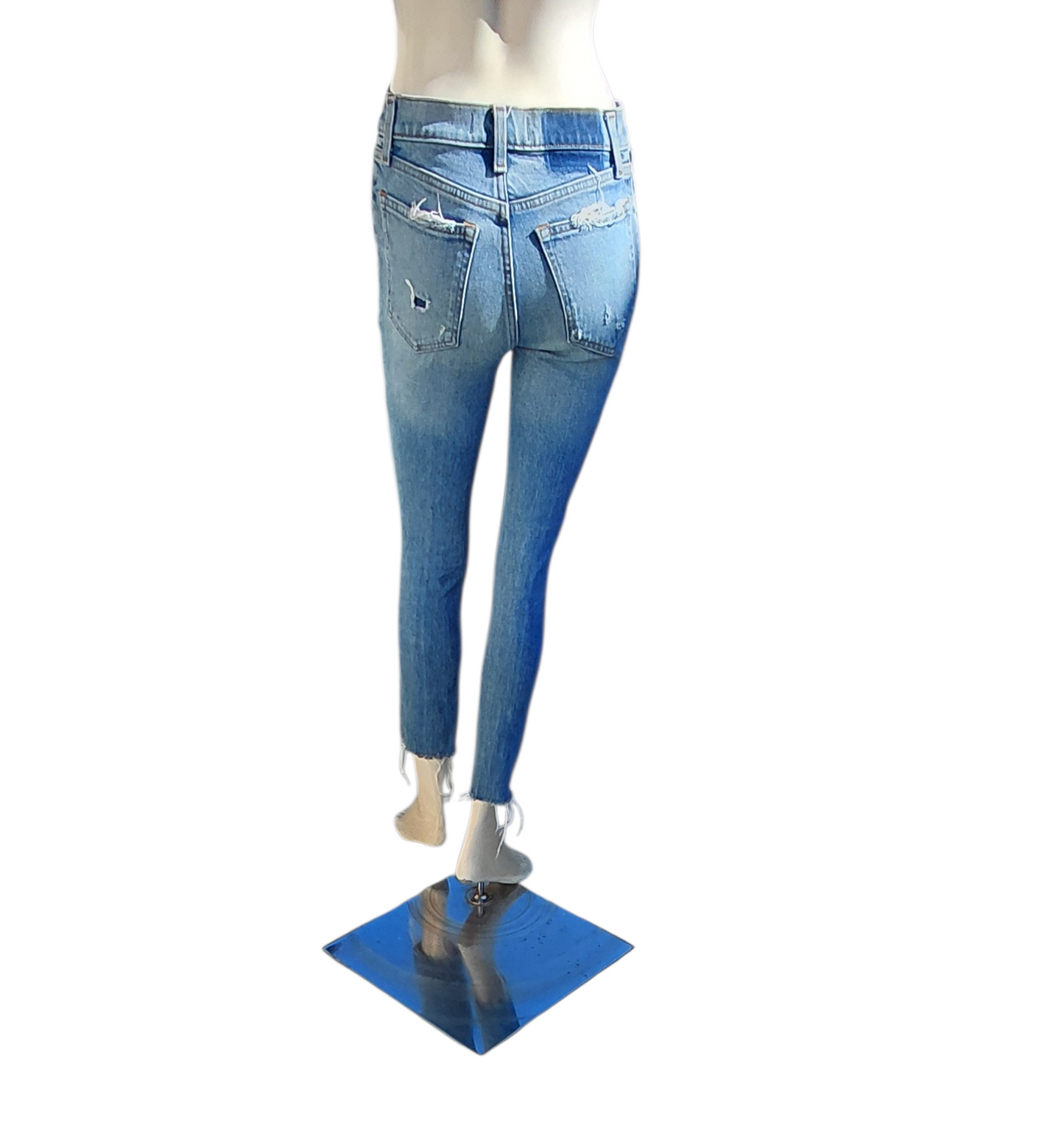 671444...Abercrombie High-Rise Skinny Jeans Size 24/00, 9 1/2" Rise