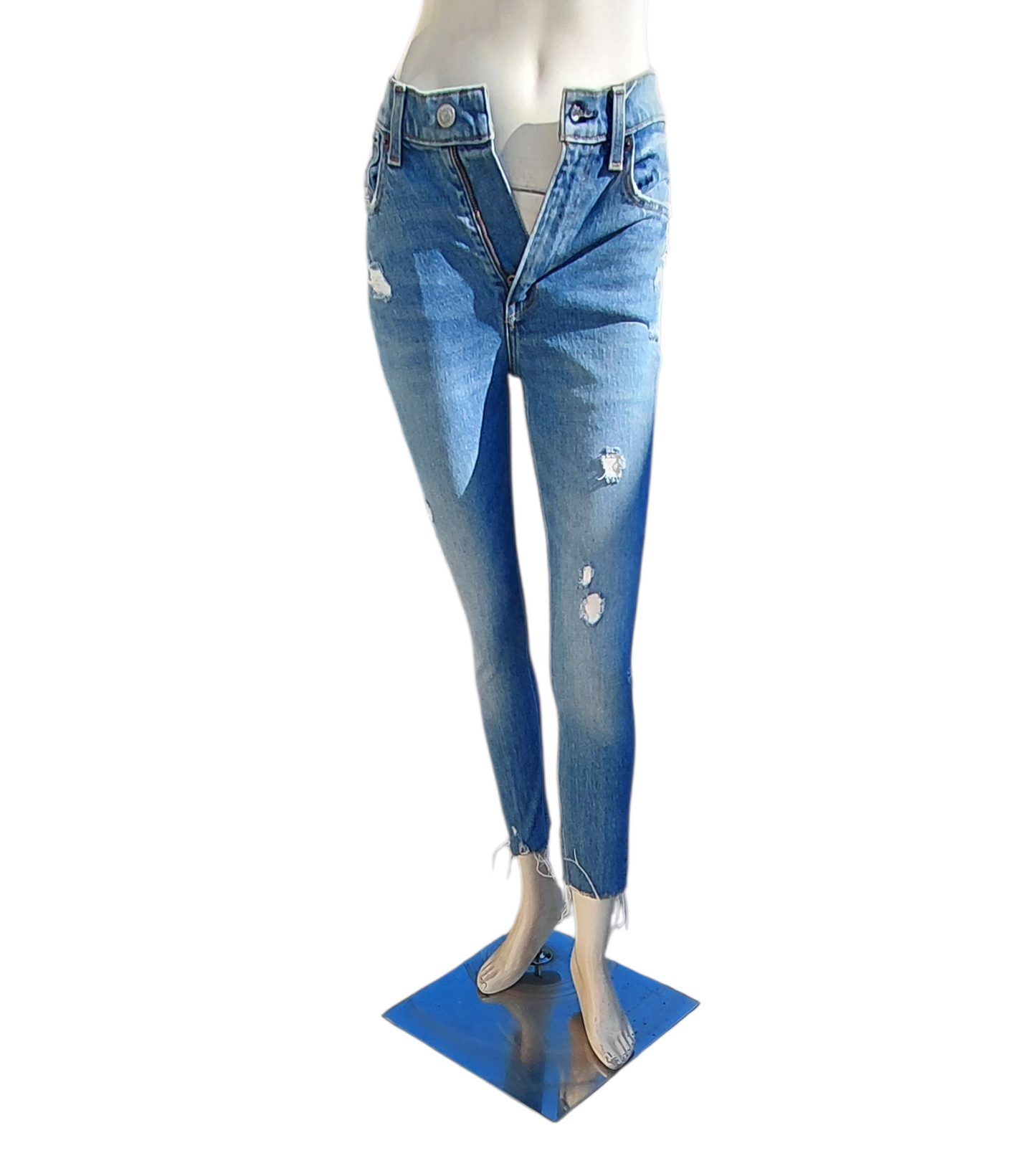 671444...Abercrombie High-Rise Skinny Jeans Size 24/00, 9 1/2" Rise
