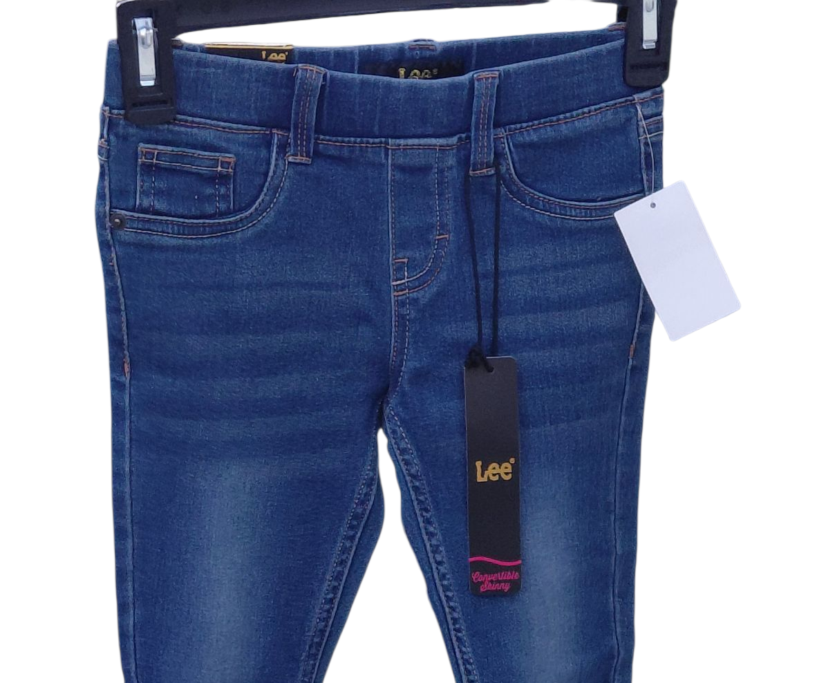 67727......NWT Girl's Lee Pull-On Denim Jeans Size 6X, W22" 21"Inseam 6"Rise