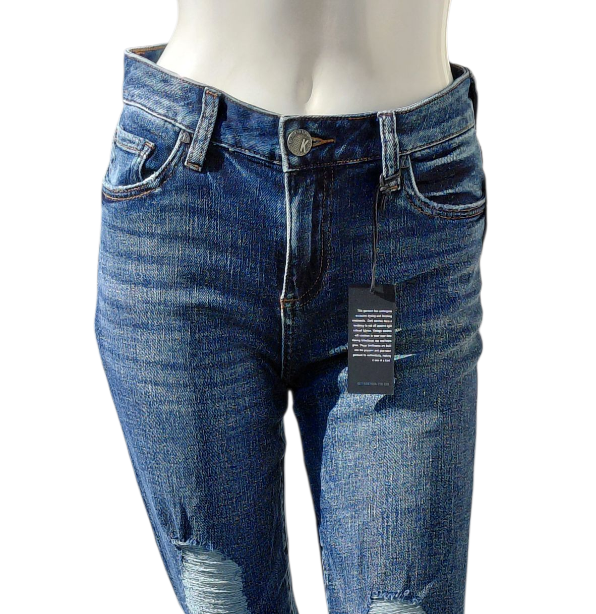 674221....Preowned Kut from the Kloth Straight leg Jeans Size 2, W26" 26Inseam  9"Rise