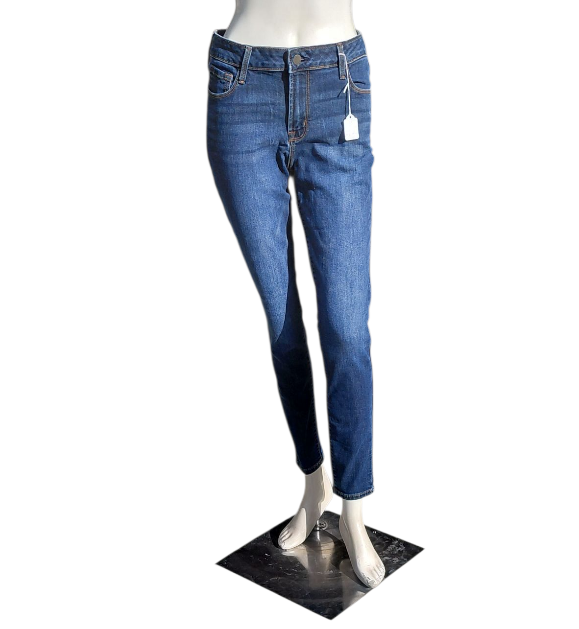 590931....Women's Preowned  Navy Rockstar Skinny Jeans Size 8, W28" 28"Inseam 9"Rise