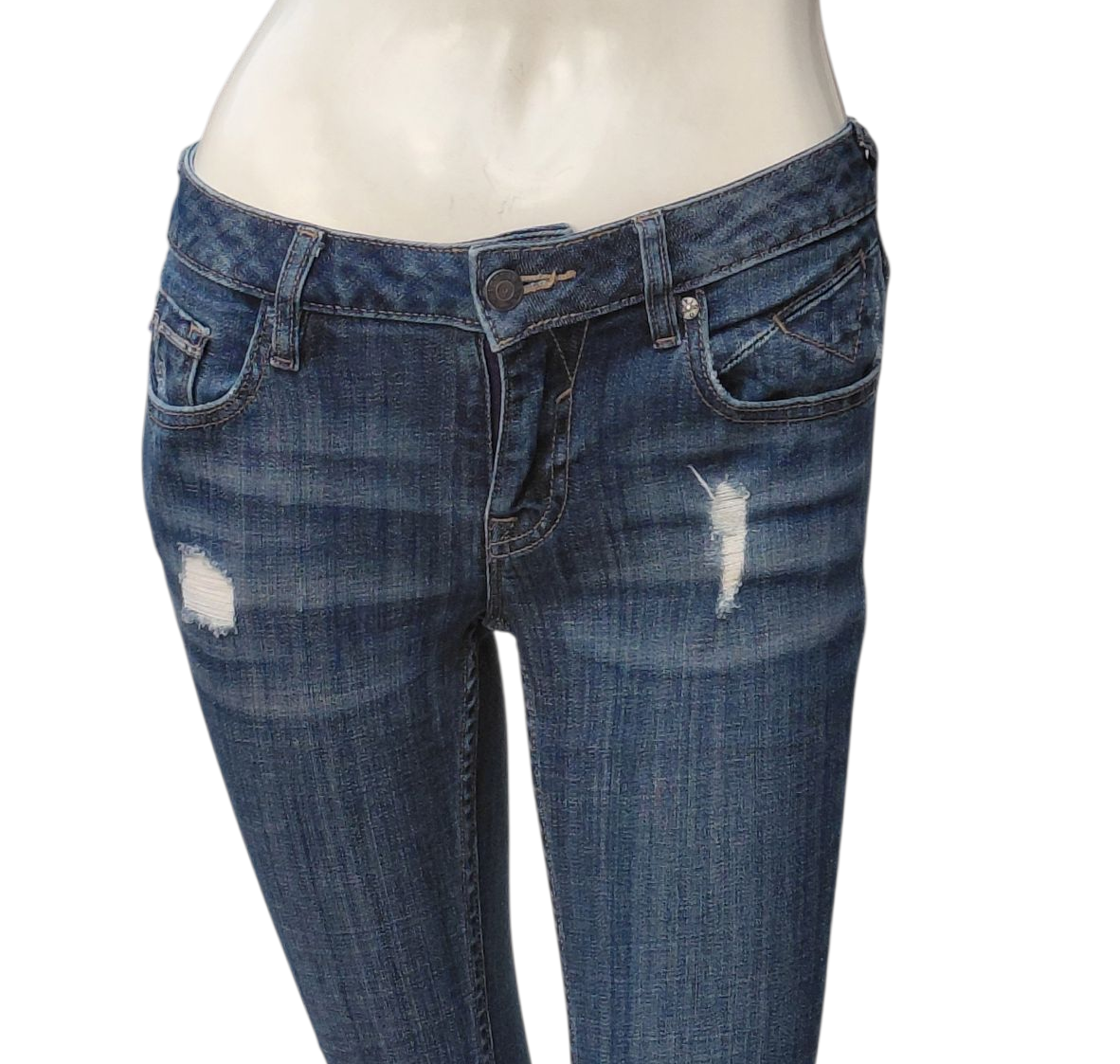 589813....Preowned Vigoss Skinny Jeans Size 24W L27, 7"Rise
