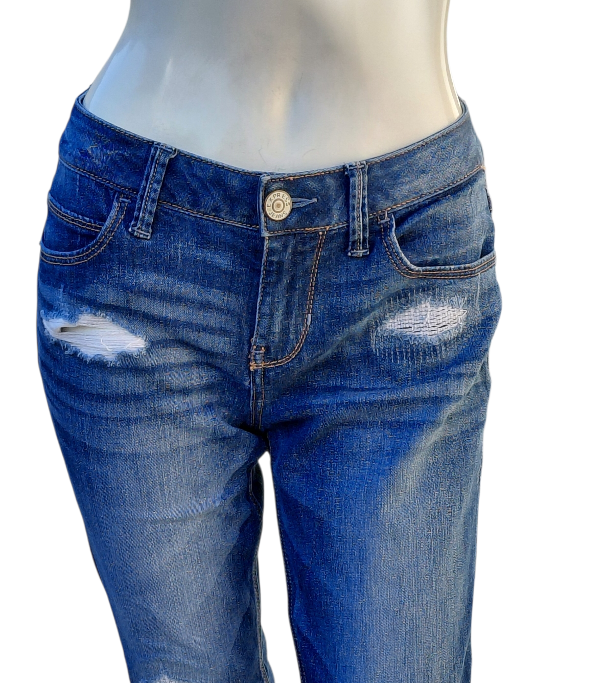 651525...Preowned Express Boyfriend Jeans Size 0, W30" 26"Inseam 8"Rise
