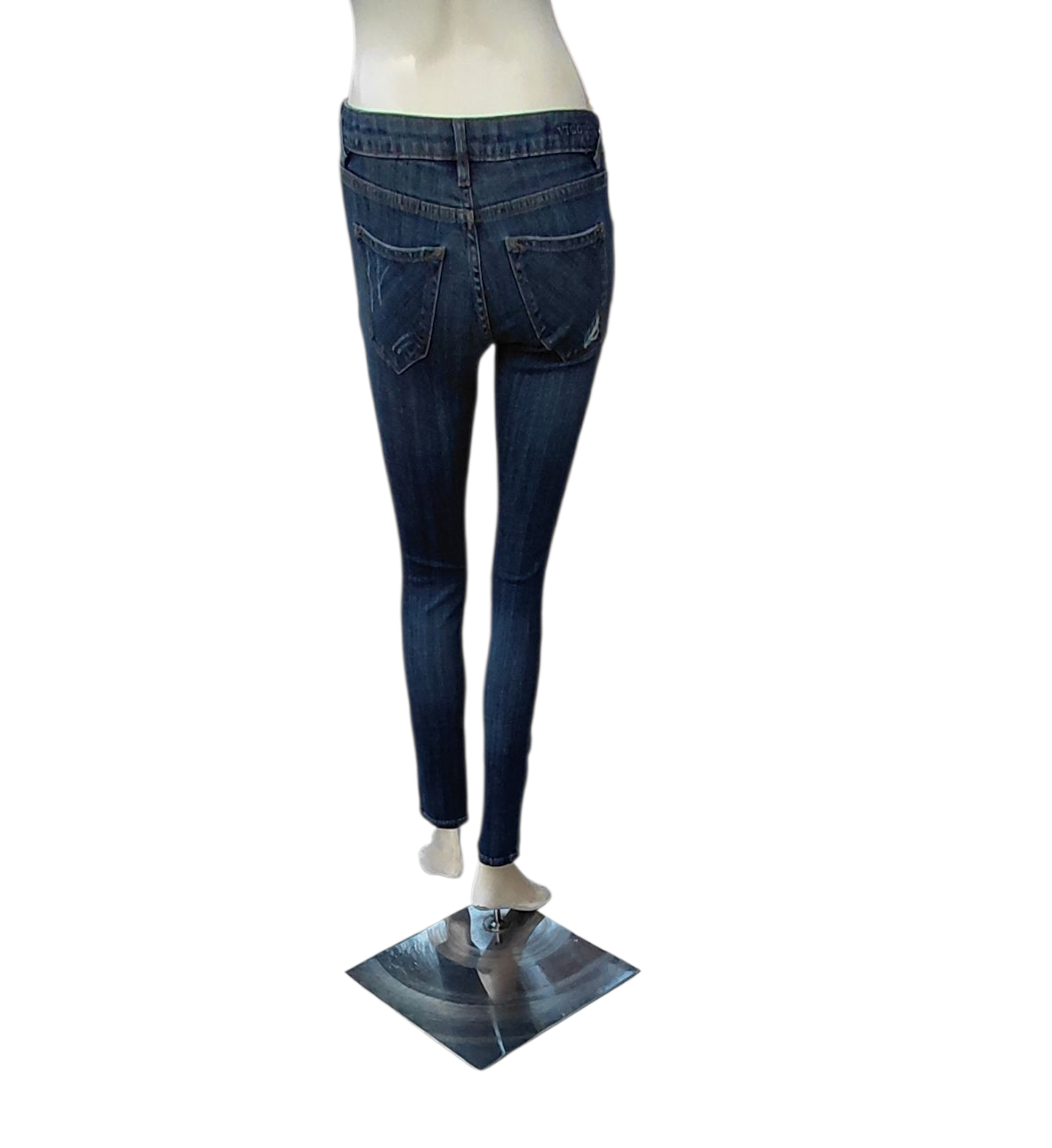 589813....Preowned Vigoss Skinny Jeans Size 24W L27, 7"Rise