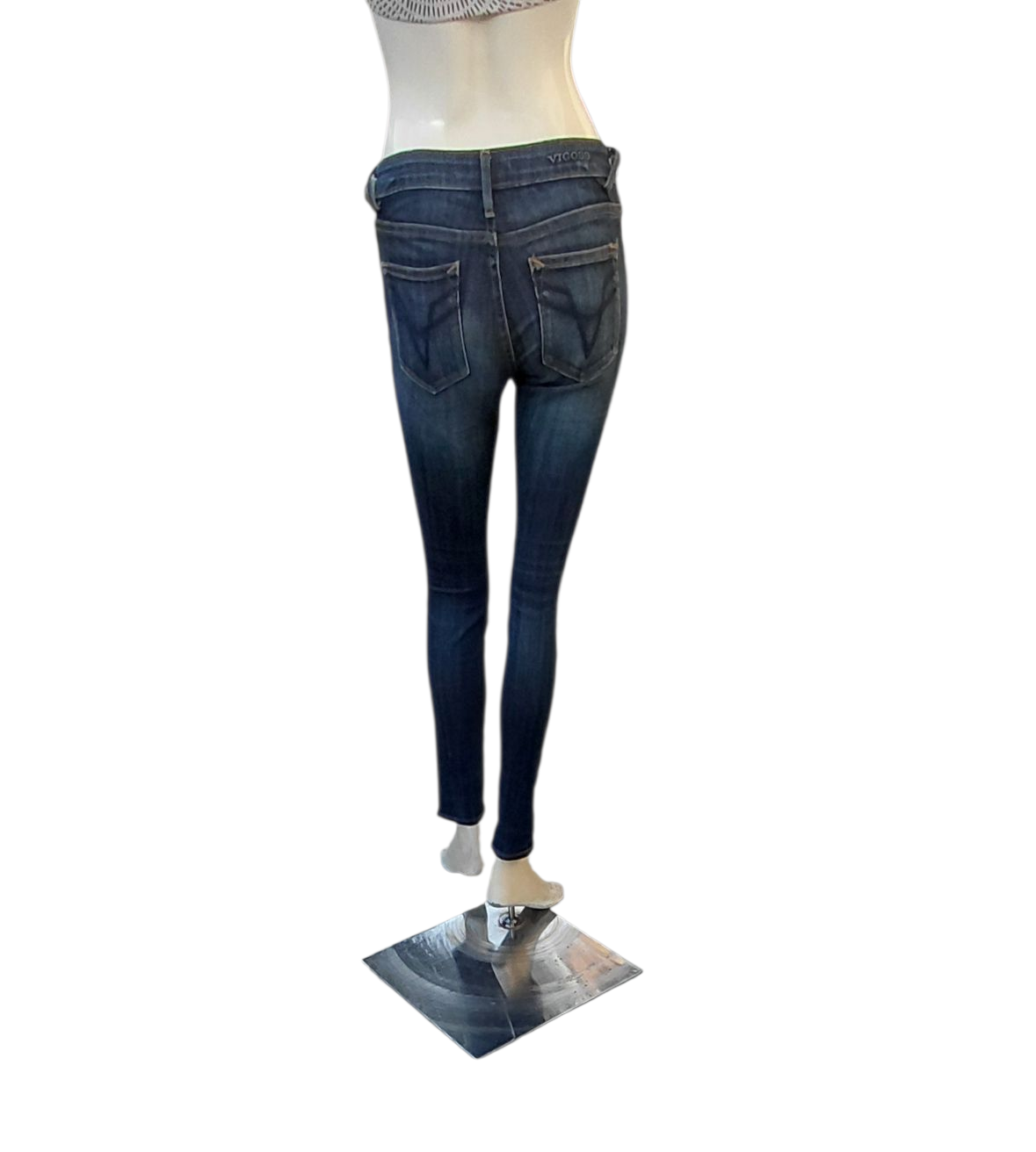 8118....Preowned Vigoss Skinny Jeans Size 24, W26" 28"Inseam 7"Rise