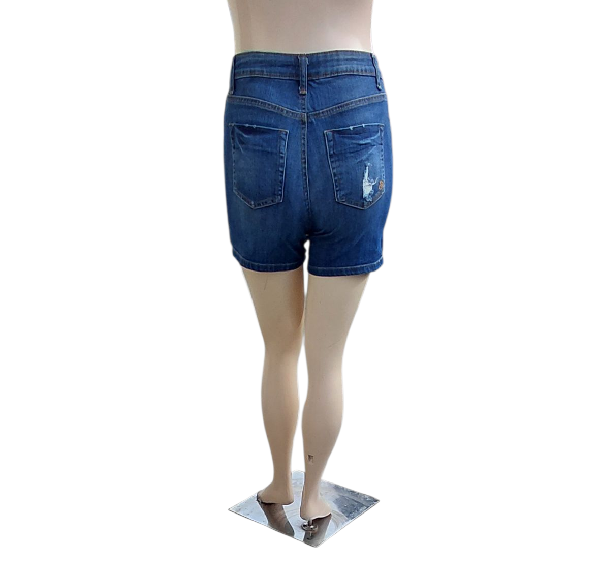 689345....Women's Preowned Indigo Jean Shorts Size 9, 28" Waist