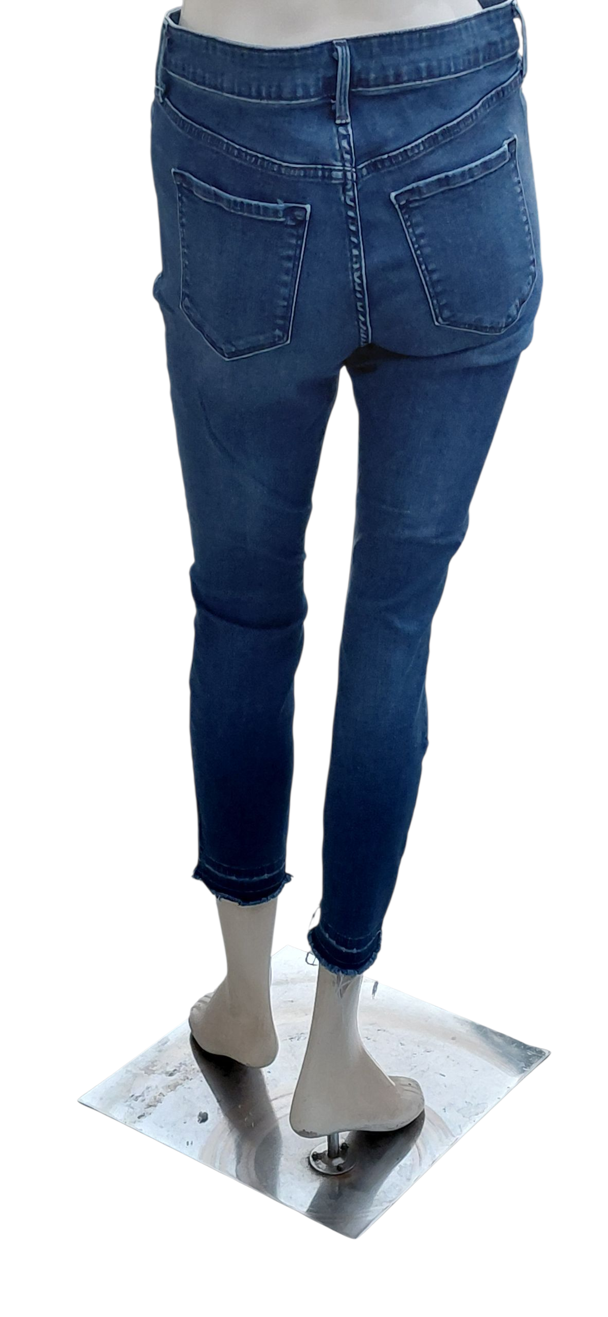 7004734....Women's Preowned Navy Rockstar Skinny Jeans Size 10, W29" 25"Inseam 9"Rise