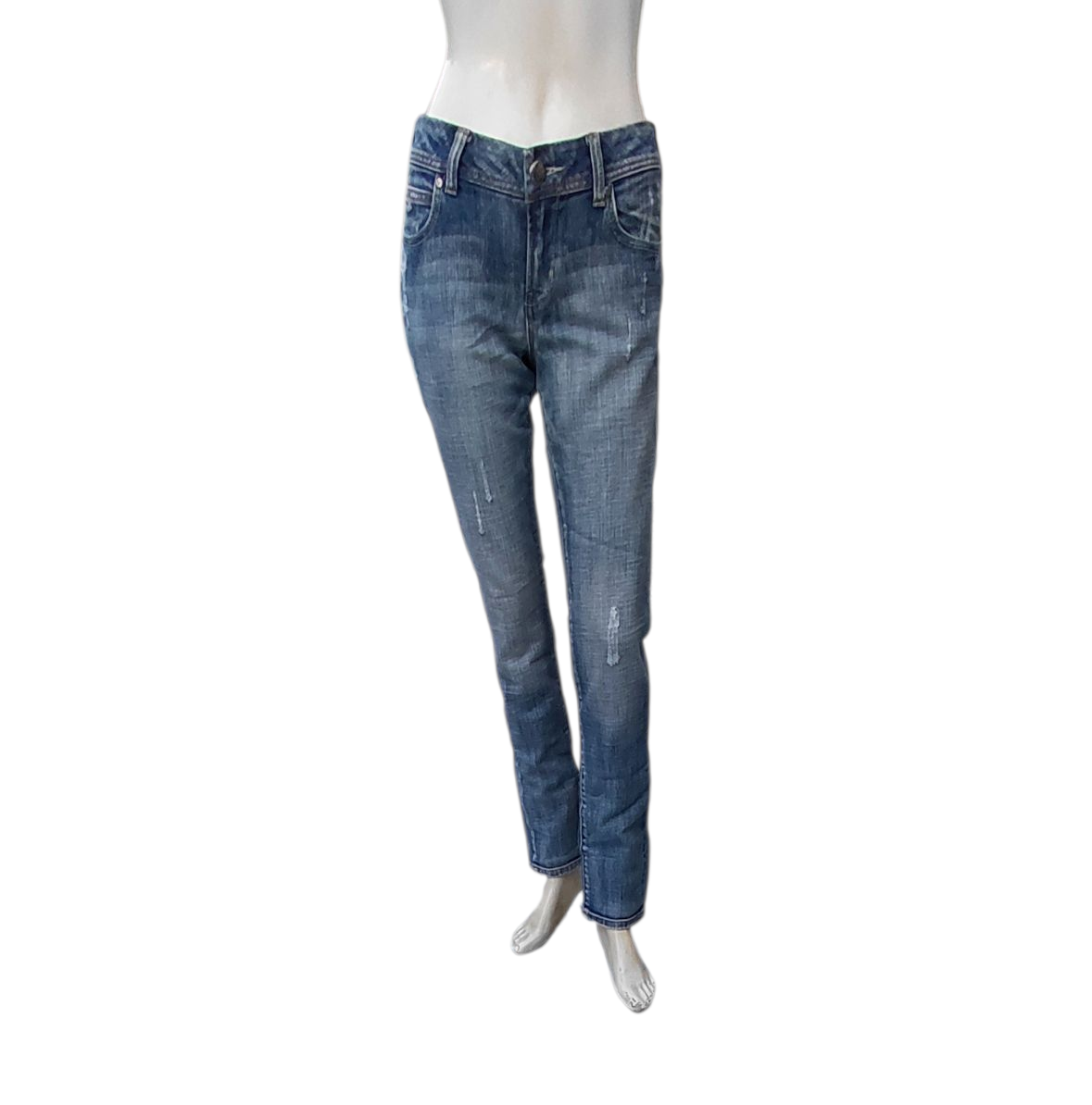 5082....Preowned Vigoss Studio Straight Leg Jeans Size W32", 31" Inseam 8 1/2" Rise