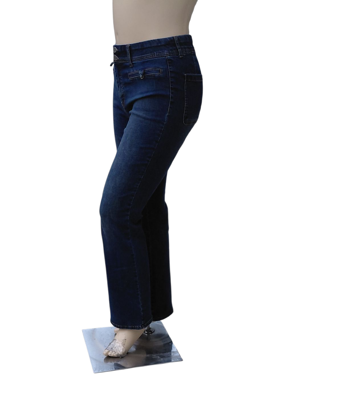 9334...Preowned Indigo Poppy Bootcut Jeans Size 12, 31" Inseam 11" Rise