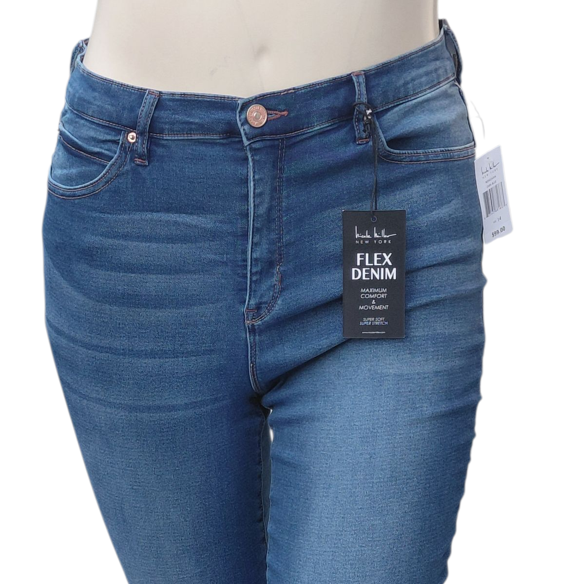 603625...NWT Nicole Miller New York Flex Supersoft Denim Jogger