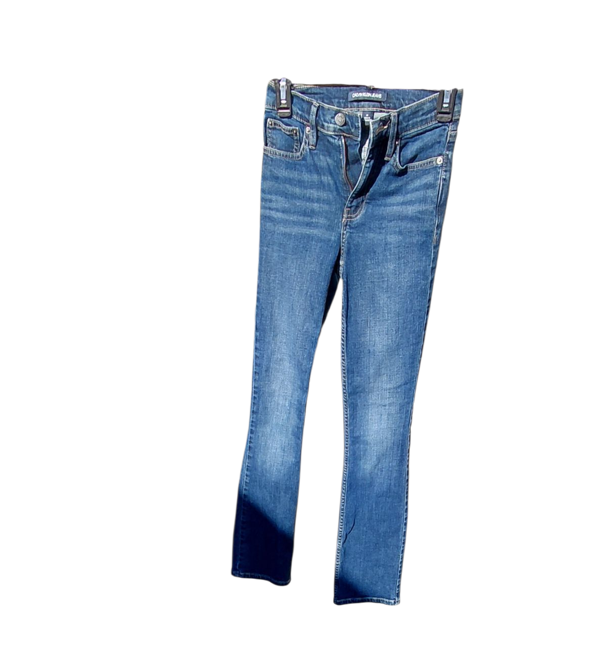 9332....Preowned Calvin Klein Straight Leg Jeans Size 24, 30" Inseam 9" Rise