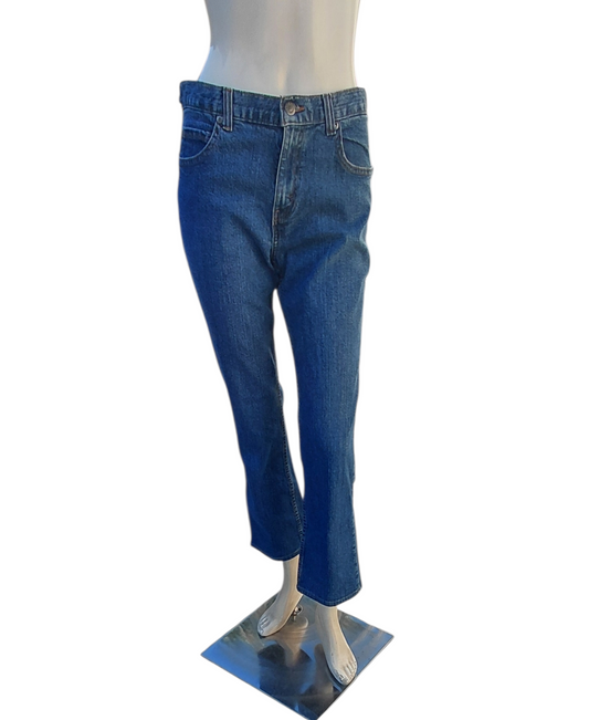 419510..Eddie Bauer Ankle Bootcut Jeans Size 6P,  W28" 27"Inseam 9"Rise