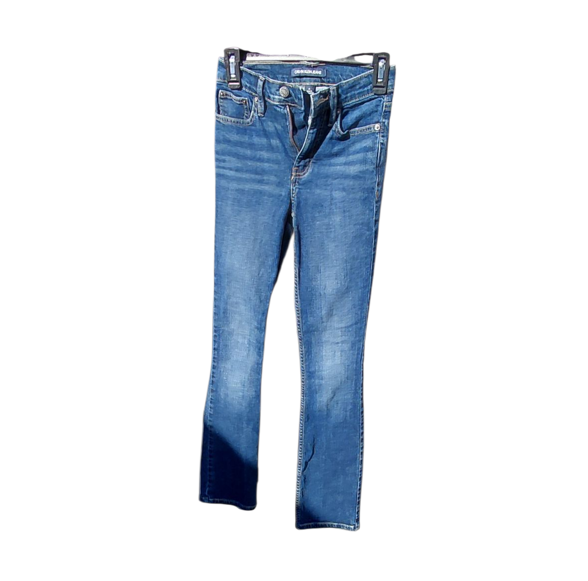 9332....Preowned Calvin Klein Straight Leg Jeans Size 24, 30" Inseam 9" Rise