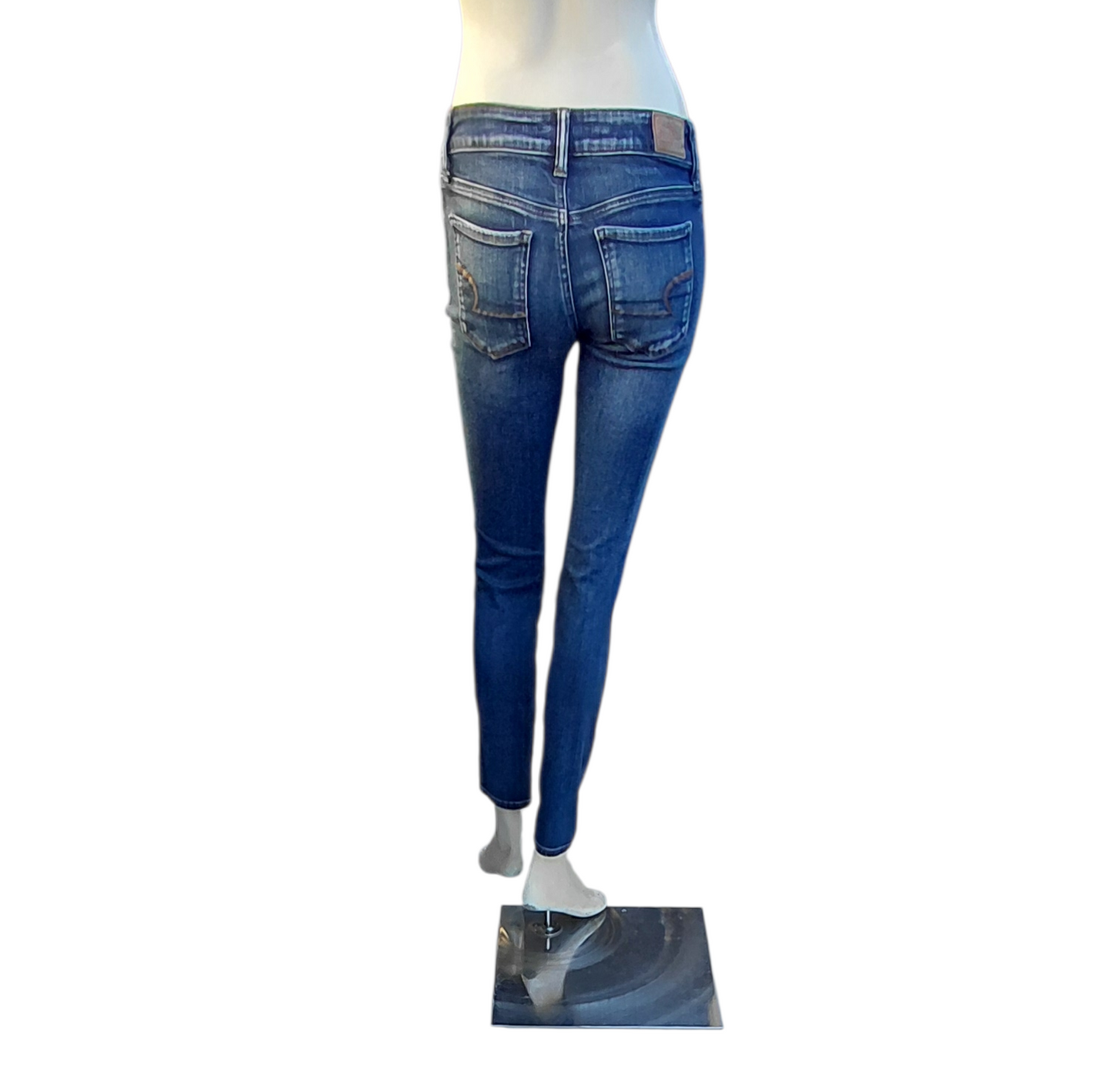 7005232...American Eagle Skinny Jeans Size 0, 24"W, 28"Inseam, 7" Rise