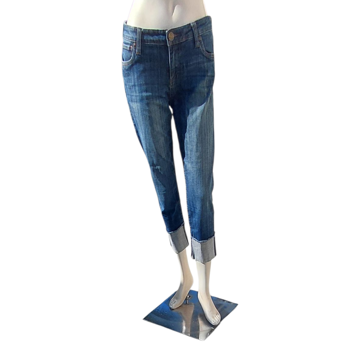 687845....Preowned Kut from the Kloth Crop Jeans Size 4, W28" 23"Insean 8"Rise