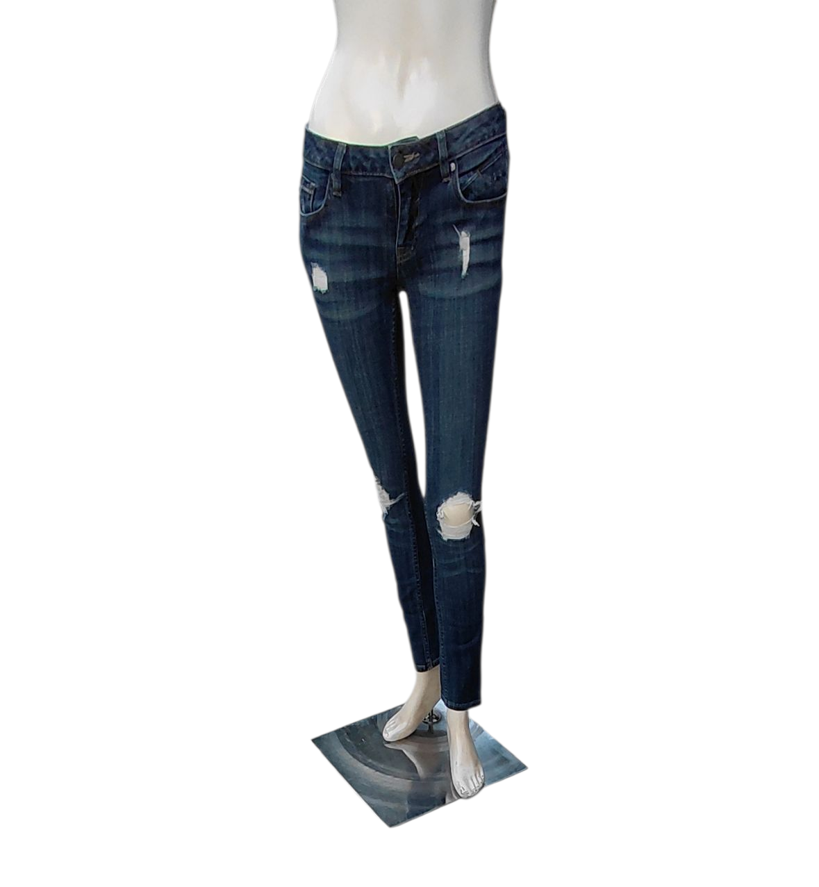 589813....Preowned Vigoss Skinny Jeans Size 24W L27, 7"Rise