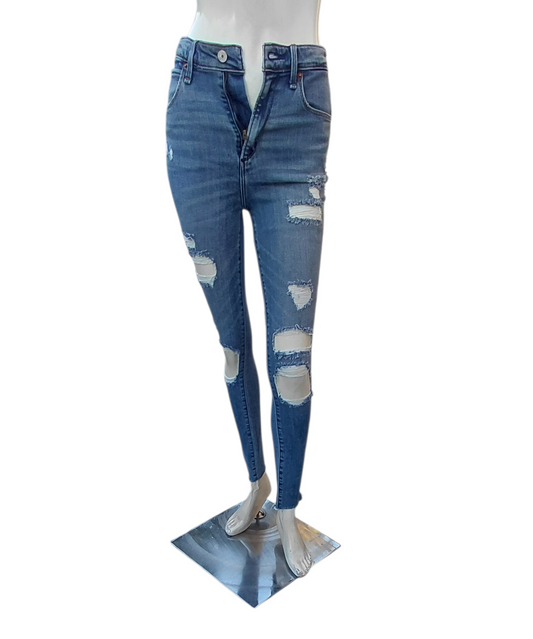 692423....Abercrombie and Fitch Skinny Jeans Size 26/2R, 10"Rise