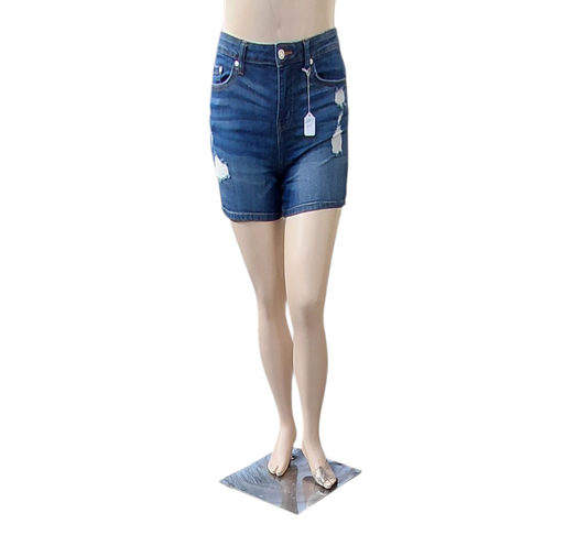 689345....Women's Preowned Indigo Jean Shorts Size 9, 28" Waist