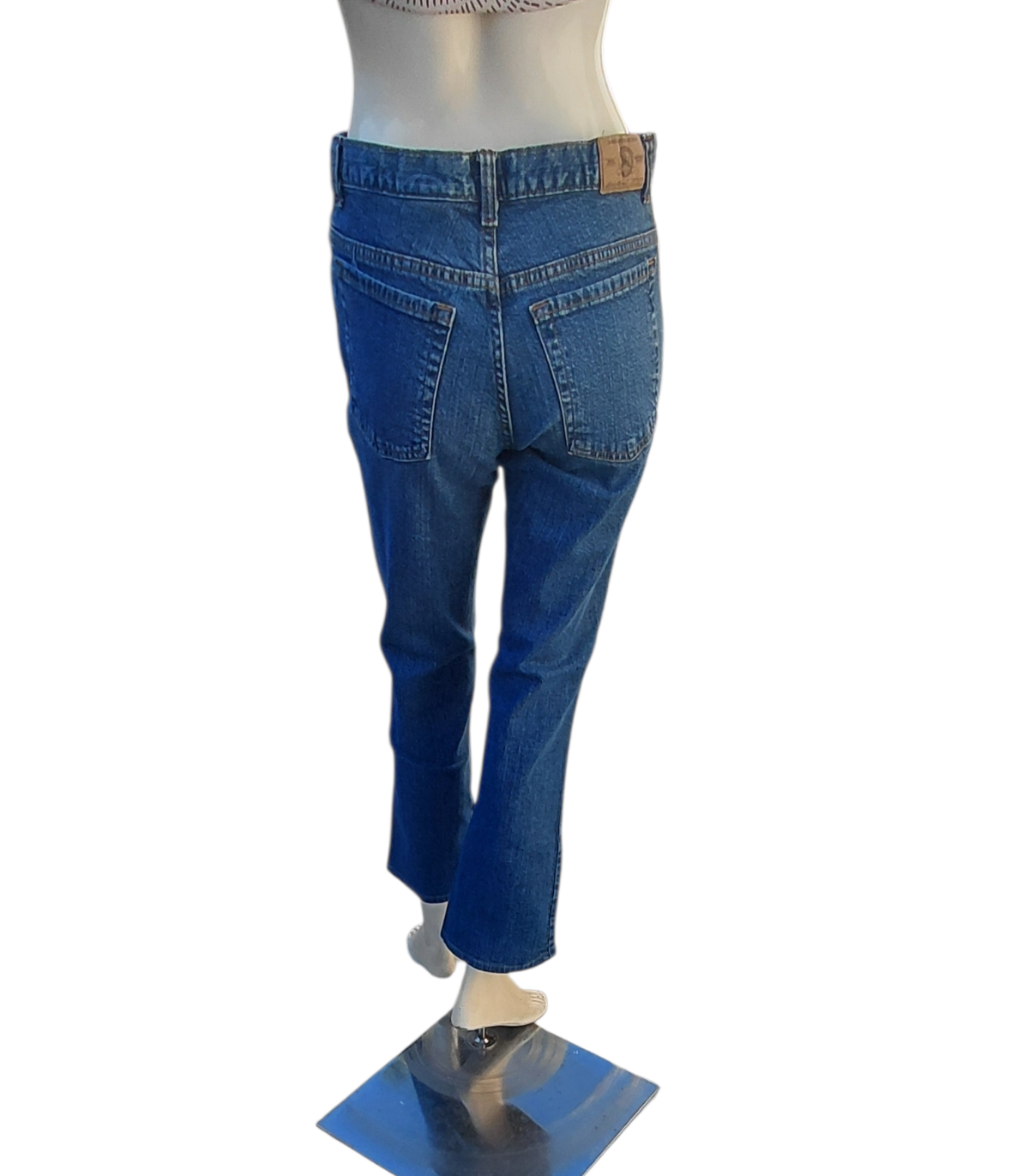 419510..Eddie Bauer Ankle Bootcut Jeans Size 6P,  W28" 27"Inseam 9"Rise