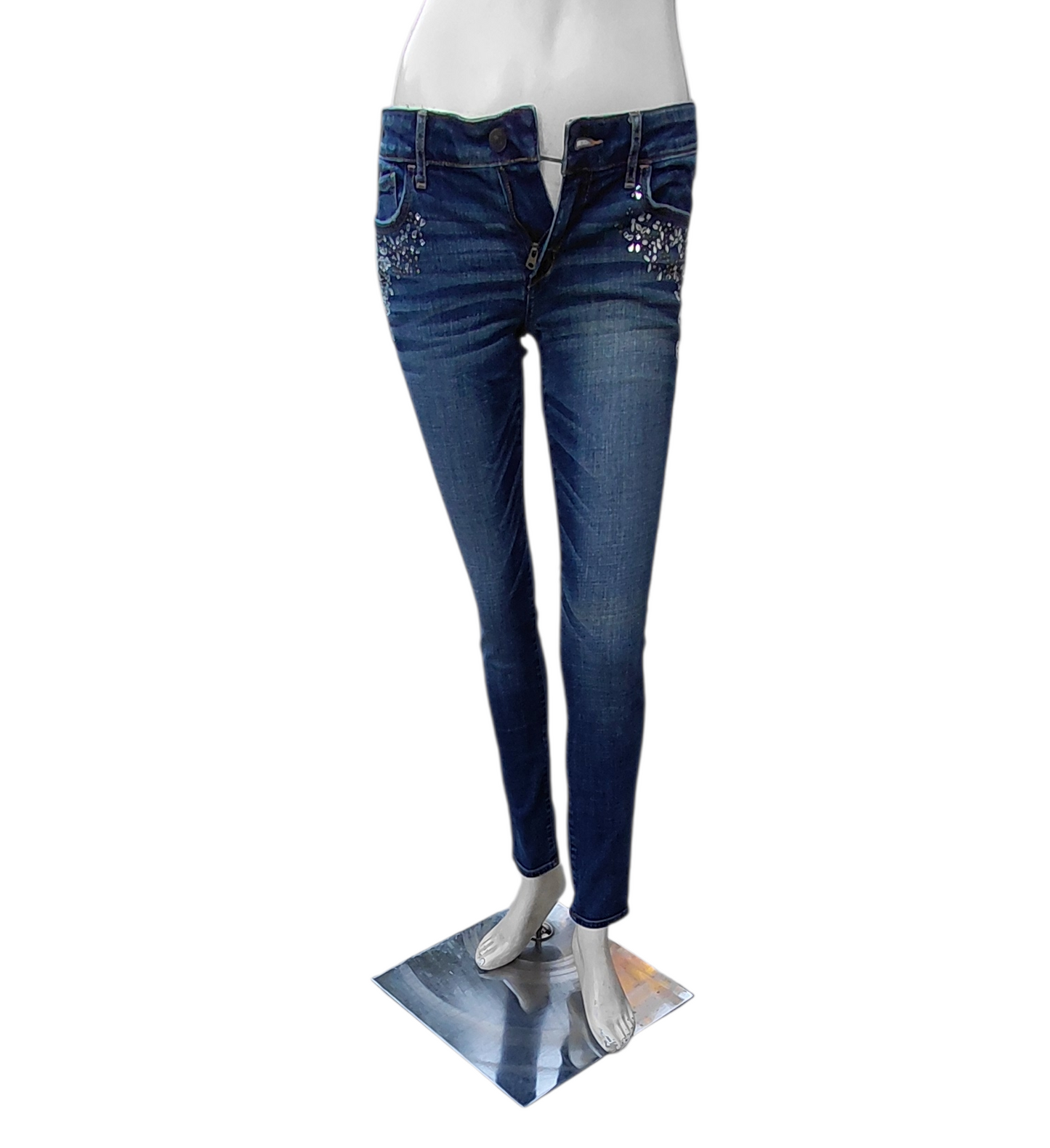 639314....Abercrombie &Fitch Skinny Jeans Size 4, W27, 7"Rise