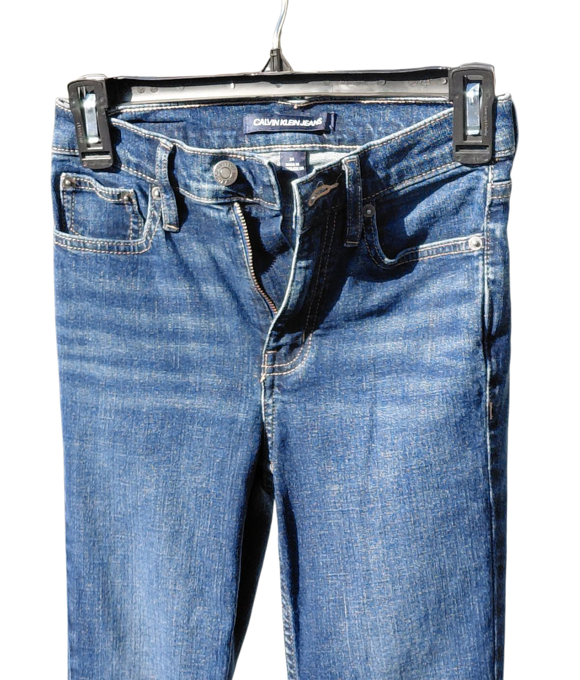 9332....Preowned Calvin Klein Straight Leg Jeans Size 24, 30" Inseam 9" Rise