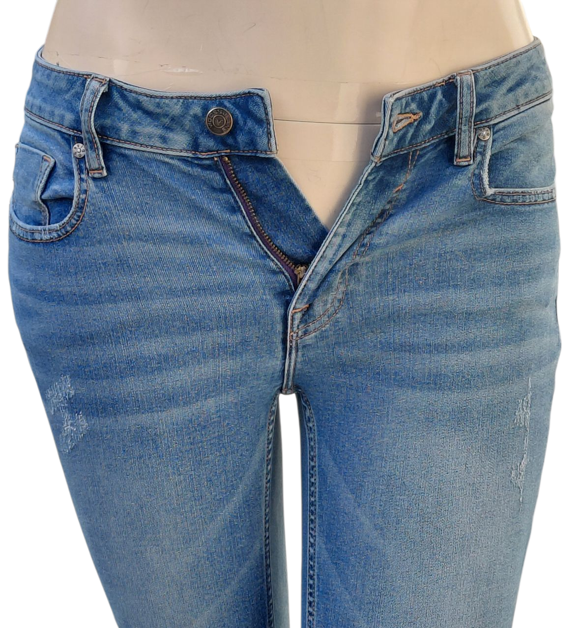 90015...Preowned Vigoss Thompson Tomboy Straight Leg Jeans Size 29, 8" Rise