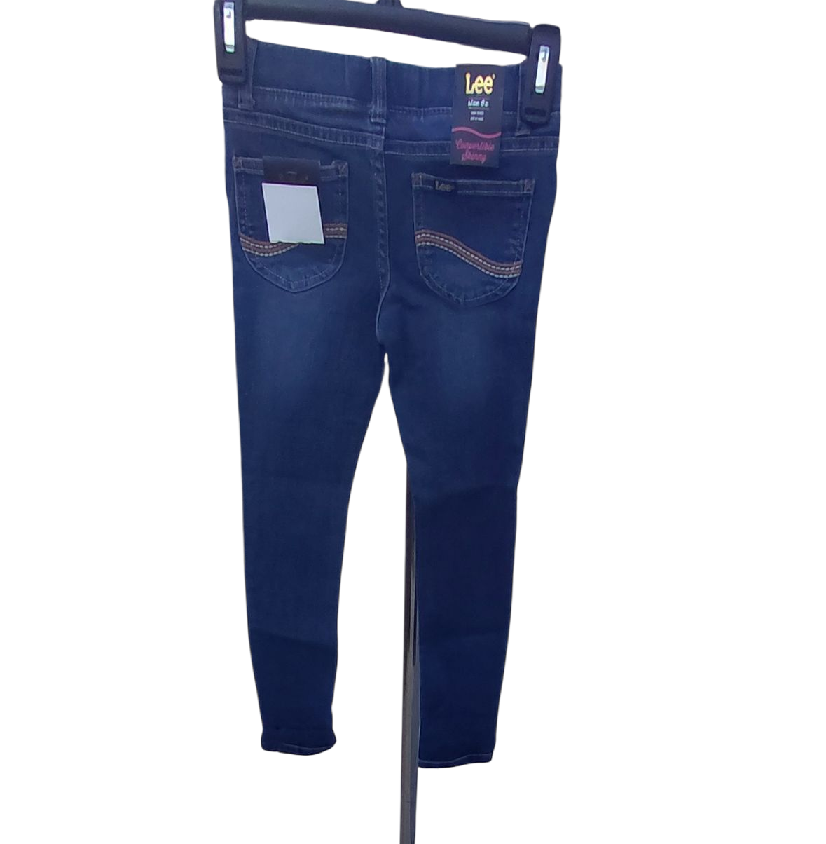 67727......NWT Girl's Lee Pull-On Denim Jeans Size 6X, W22" 21"Inseam 6"Rise