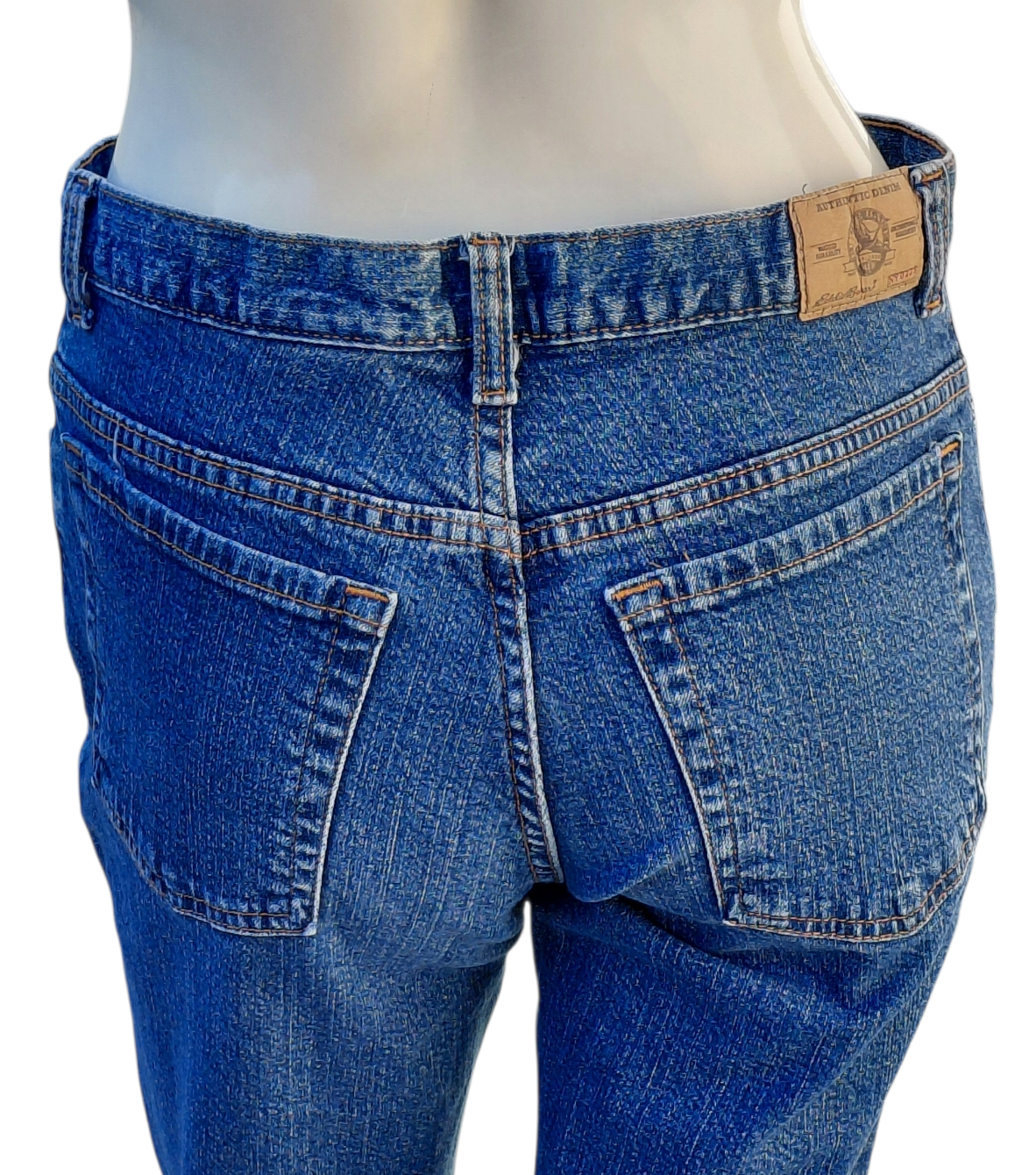 419510..Eddie Bauer Ankle Bootcut Jeans Size 6P,  W28" 27"Inseam 9"Rise