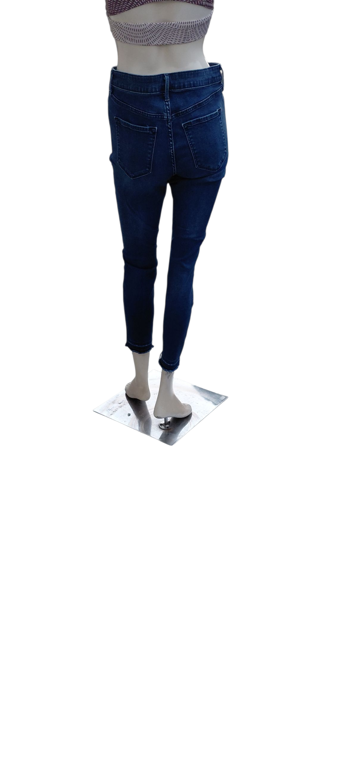 7004734....Women's Preowned Navy Rockstar Skinny Jeans Size 10, W29" 25"Inseam 9"Rise