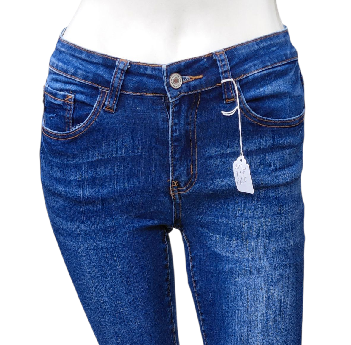 635018....Women's Preowned Kancan Skinny Jeans Size 3/25, 27"Inseam.  8"Rise