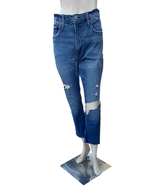 9002...Abercromie & Fitch Straight Leg Jeans Size 28/6S, 11"Rise