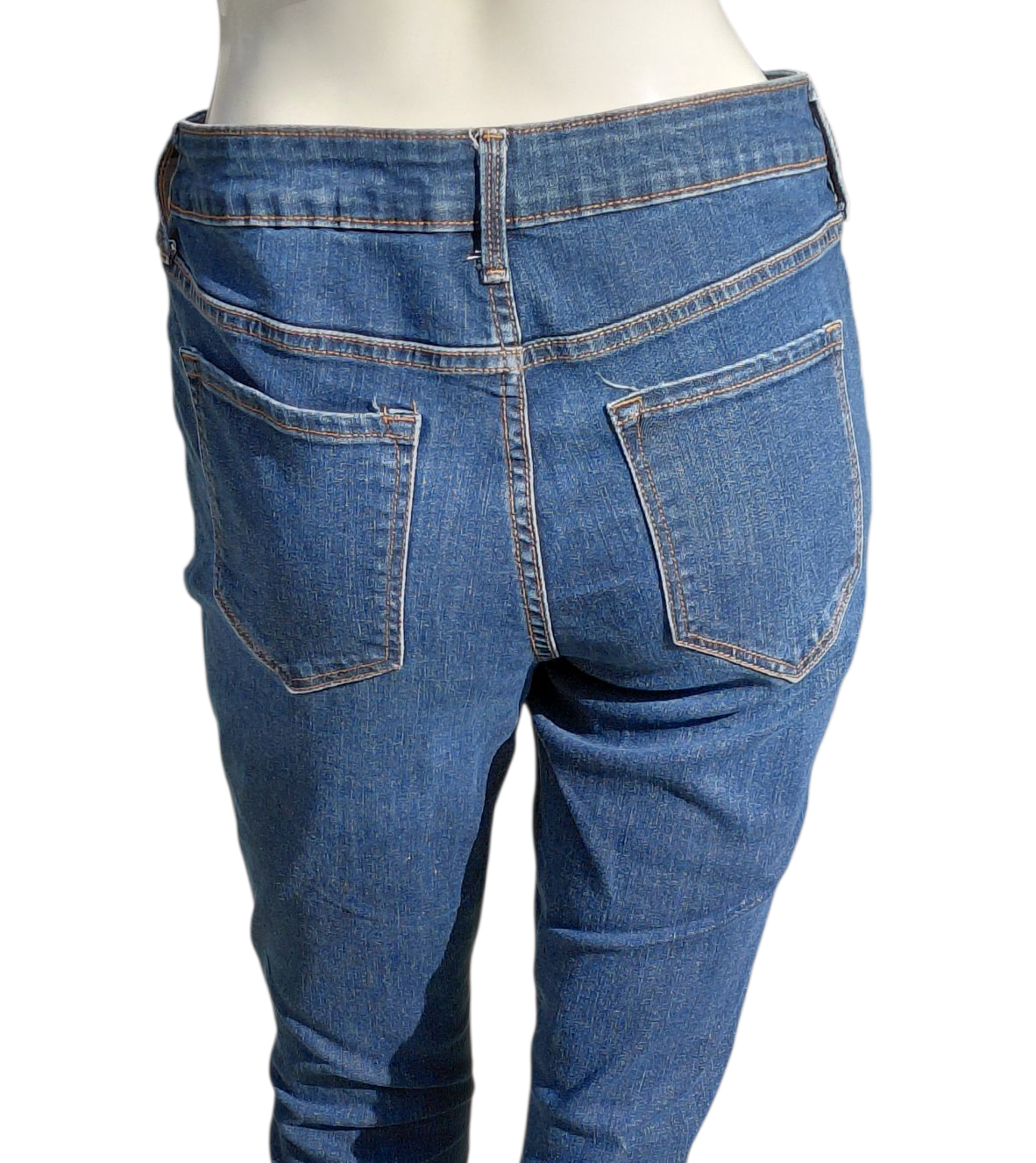 590931....Women's Preowned  Navy Rockstar Skinny Jeans Size 8, W28" 28"Inseam 9"Rise