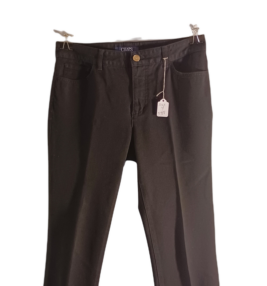 Sku 598836 PRE-OWNED....Chaps Black Straight Leg Pants Size 4