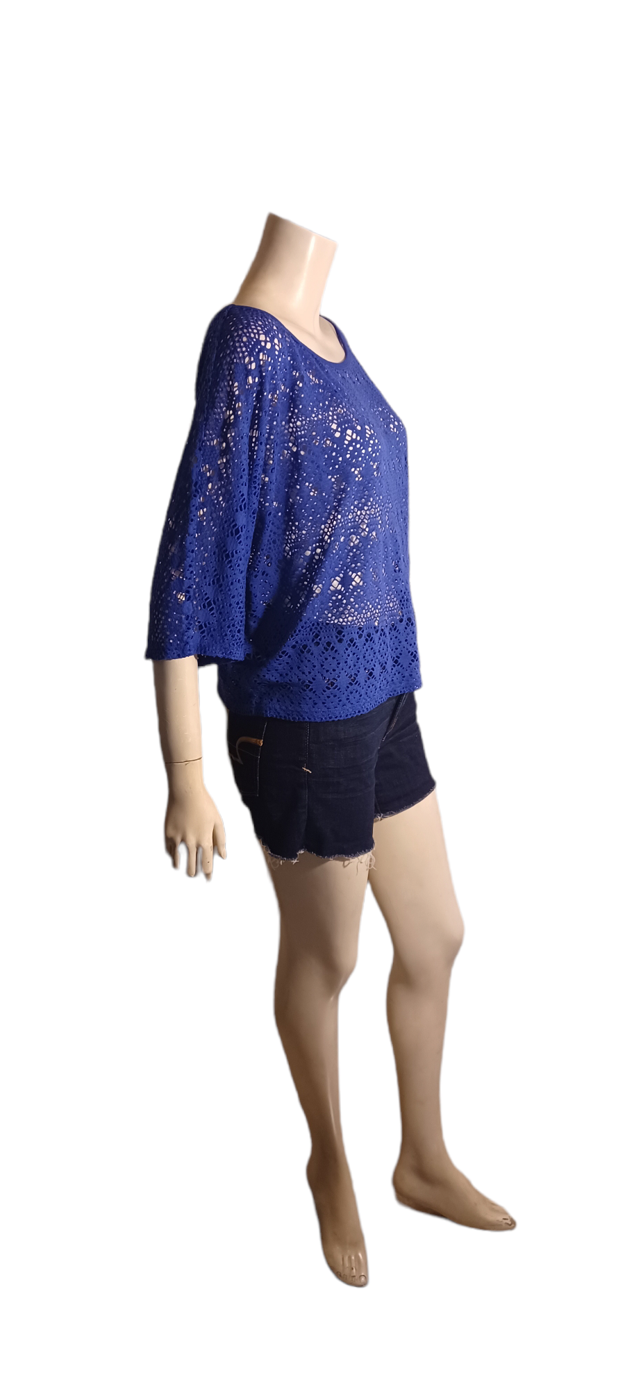 Sku 605533 PRE-OWNED.....Bisou Bisou Purple Shear Knit Top Size Large