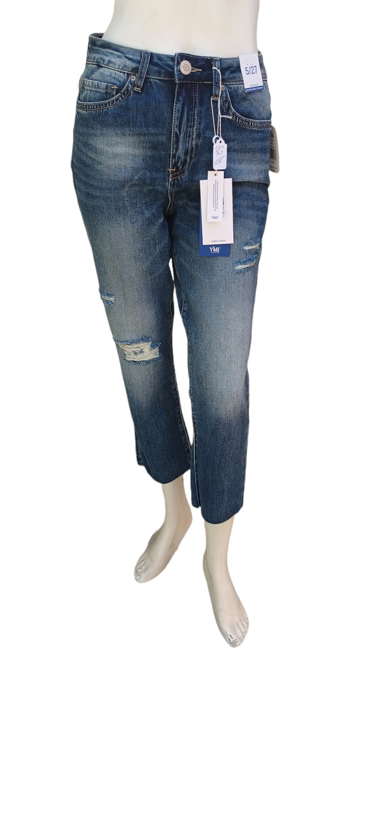 Sku 567827 YMI High Rise Ankle Straight Jeans